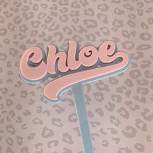Load image into Gallery viewer, Personalised Name Birthday Cake Topper Retro/ Vintage

