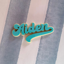 Load image into Gallery viewer, Personalised Retro single Name Cake Charm
