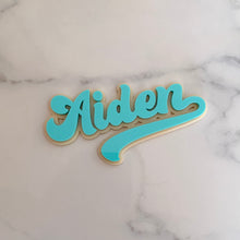 Load image into Gallery viewer, Personalised Retro single Name Cake Charm

