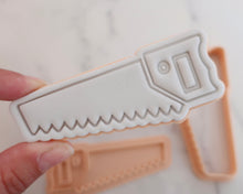 Load image into Gallery viewer, Construction Hand Saw Fondant Cookie Stamp / Cutter - Made in the UK with Love  from House of Toot Sweet - Just £6.50! Shop now at House of Toot Sweet
