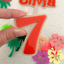 Load image into Gallery viewer, Lilo &amp; Stitch Inspired Personalised Name &amp; Age Cake Topper and Charms
