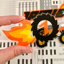 Load image into Gallery viewer, Flaming Monster Truck Cake Charm/ Topper
