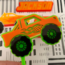 Load image into Gallery viewer, Custom Racing Monster Truck Cake Charm/ Topper
