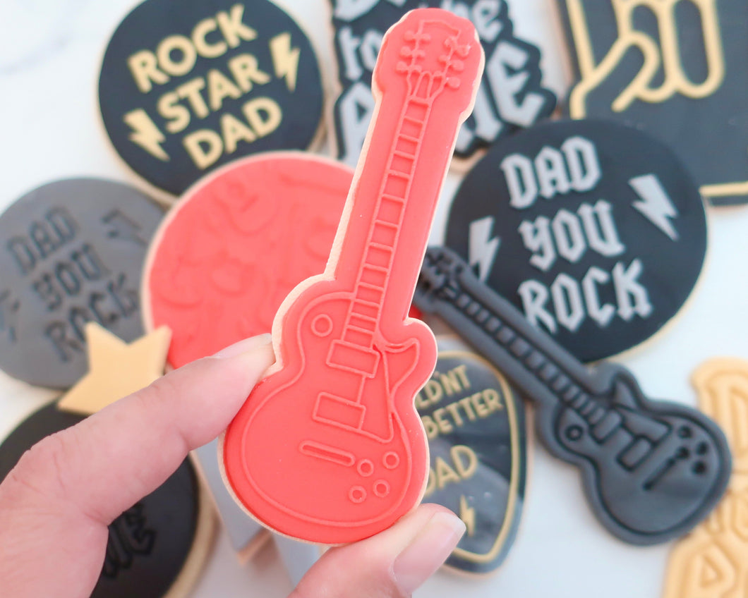 Electric Guitar Fondant Cookie Embosser / Cutter - Made in the UK with Love  from House of Toot Sweet - Just £6.50! Shop now at House of Toot Sweet