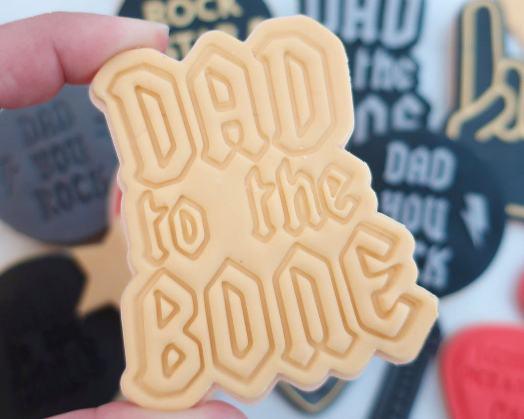 Dad To The Bone Fondant Cookie Stamp / Cutter - Made in the UK with Love  from House of Toot Sweet - Just £6.50! Shop now at House of Toot Sweet