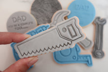 Load image into Gallery viewer, Construction Hand Saw Fondant Cookie Stamp / Cutter - Made in the UK with Love  from House of Toot Sweet - Just £6.50! Shop now at House of Toot Sweet
