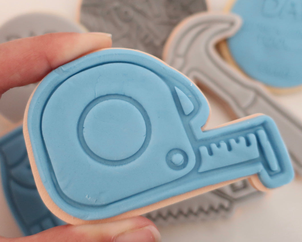 Construction Tape Measure Fondant Cookie Stamp / Cutter - Made in the UK with Love  from House of Toot Sweet - Just £6.50! Shop now at House of Toot Sweet