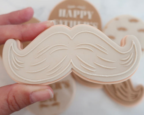 Moustache Fondant Cookie Embosser / Cutter - Made in the UK with Love  from House of Toot Sweet - Just £6.50! Shop now at House of Toot Sweet