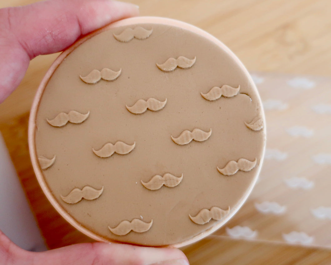 Moustache Texture Fondant Cookie Embosser