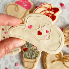 Load image into Gallery viewer, Cowgirl Hat with Hearts Fondant Embosser &amp; Cutter

