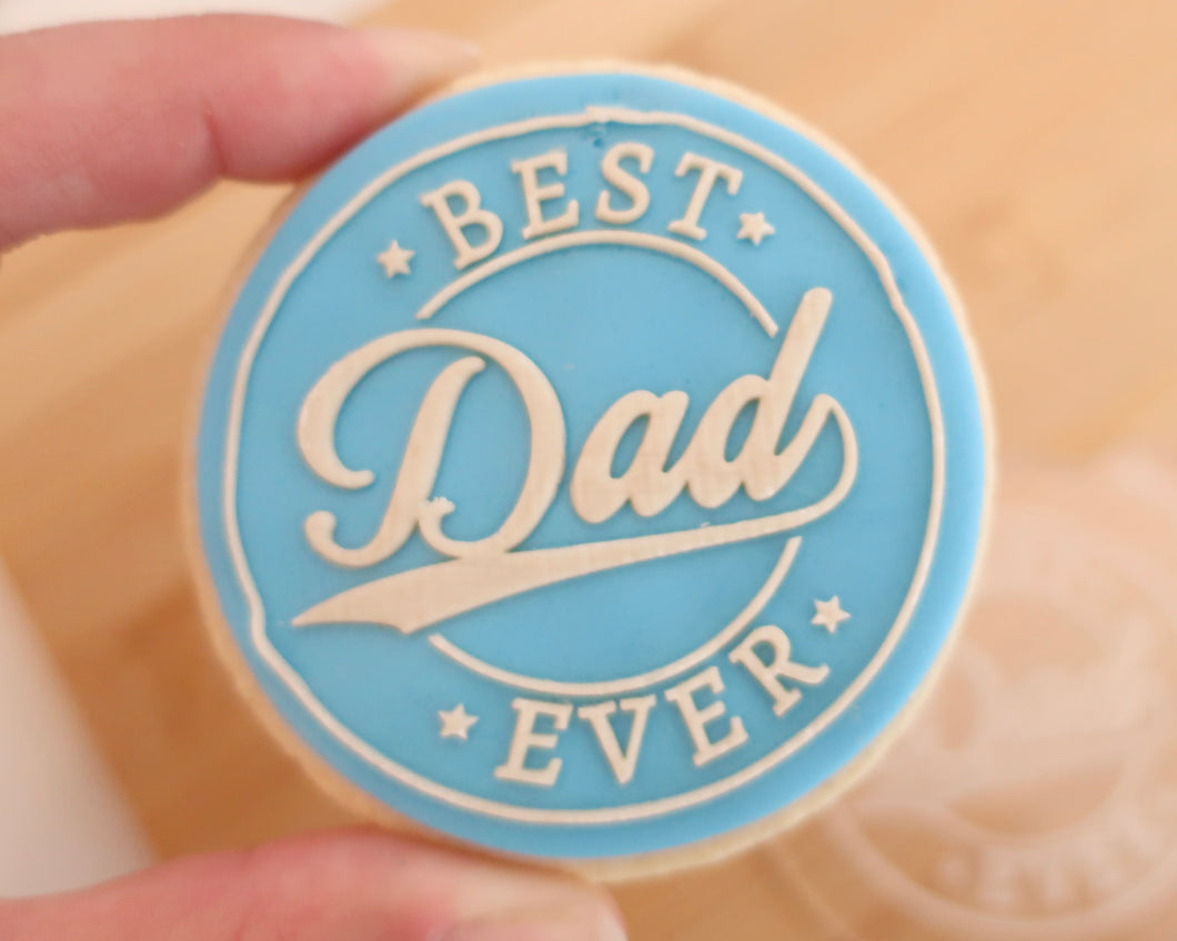 Best Dad Ever Logo Fondant Cookie Embosser - Made in the UK with Love  from House of Toot Sweet - Just £6.50! Shop now at House of Toot Sweet