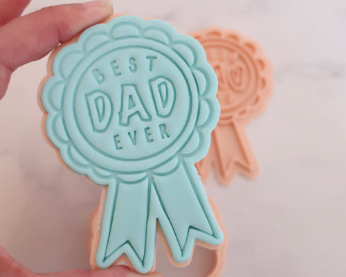Rosette Best Dad Ever Fondant Cookie Stamp / Cutter - Made in the UK with Love  from House of Toot Sweet - Just £6.50! Shop now at House of Toot Sweet