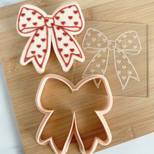 Load image into Gallery viewer, Bow with Hearts Fondant Embosser &amp; Cutter

