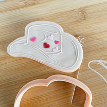 Load image into Gallery viewer, Cowgirl Hat with Hearts Fondant Embosser &amp; Cutter
