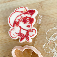 Load image into Gallery viewer, Retro Cowgirl Fondant Embosser &amp; Cutter
