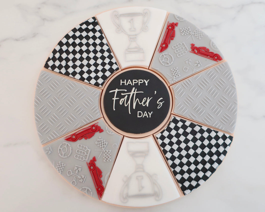 Racing Car Mad Pizza Platter Fondant Cookie Embosser / Cutter - Made in the UK with Love  from House of Toot Sweet - Just £6! Shop now at House of Toot Sweet