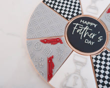 Load image into Gallery viewer, Racing Car Mad Pizza Platter Fondant Cookie Embosser / Cutter
