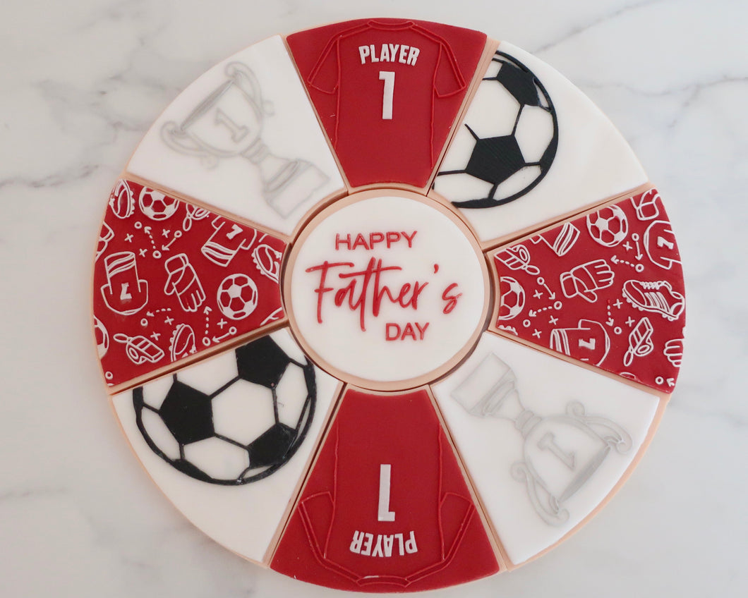 Football Mad Pizza Platter Fondant Cookie Embosser / Cutter - Made in the UK with Love  from House of Toot Sweet - Just £6! Shop now at House of Toot Sweet