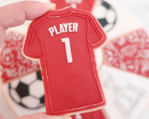 Football Shirt 1-10 Fondant Cookie Embosser / Cutter - Made in the UK with Love  from House of Toot Sweet - Just £6.50! Shop now at House of Toot Sweet