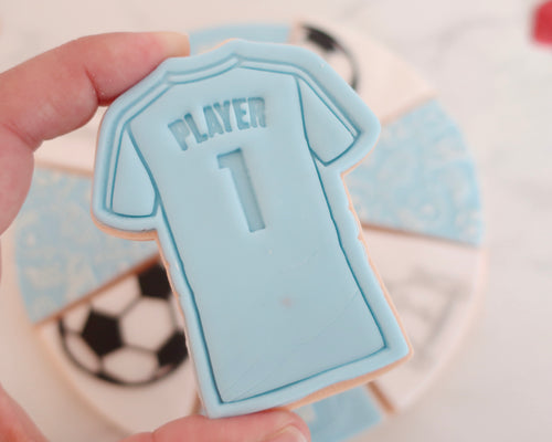 Football Shirt Player 1-10 Fondant Cookie Stamp / Cutter - Made in the UK with Love  from House of Toot Sweet - Just £6.50! Shop now at House of Toot Sweet