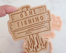 Load image into Gallery viewer, Gone Fishing fondant cookie Stamp / Cutter - Made in the UK with Love  from House of Toot Sweet - Just £5.50! Shop now at House of Toot Sweet
