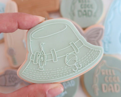 Fishing Hat Fondant Cookie Embosser / Cutter - Made in the UK with Love  from House of Toot Sweet - Just £6.50! Shop now at House of Toot Sweet