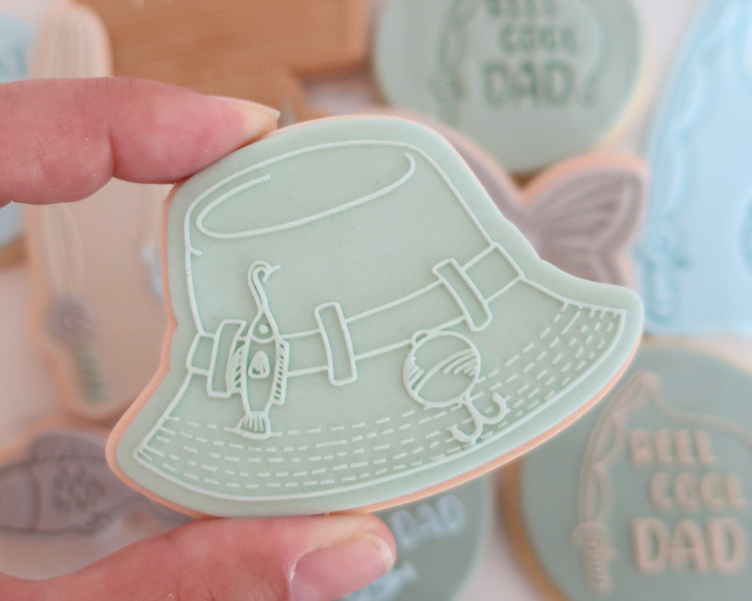 Fishing Hat Fondant Cookie Embosser / Cutter - Made in the UK with Love  from House of Toot Sweet - Just £6.50! Shop now at House of Toot Sweet
