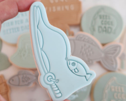Fishing Rod fondant cookie Stamp / Cutter - Made in the UK with Love  from House of Toot Sweet - Just £5.50! Shop now at House of Toot Sweet