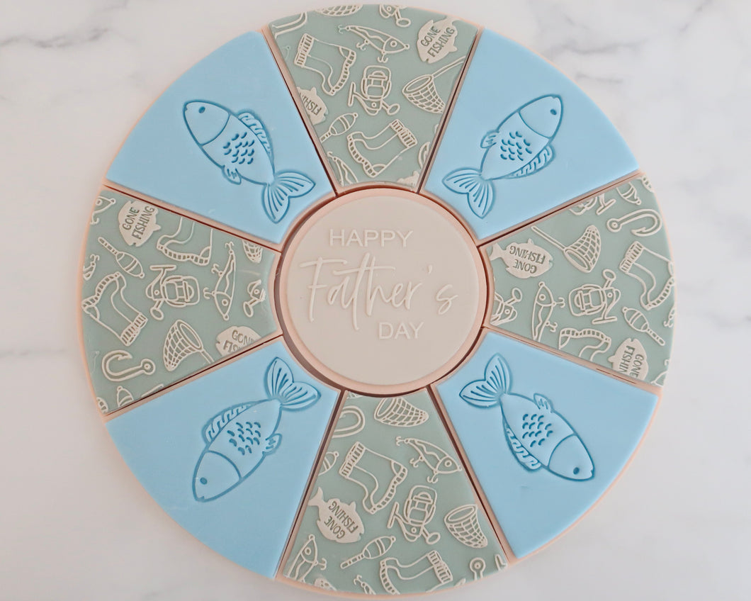 Fishing Mad Pizza Platter Fondant Cookie Embosser / Cutter - Made in the UK with Love  from House of Toot Sweet - Just £4.99! Shop now at House of Toot Sweet