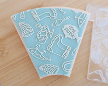 Load image into Gallery viewer, Fishing Icons Texture Fondant Cookie Embosser - Made in the UK with Love  from House of Toot Sweet - Just £7! Shop now at House of Toot Sweet
