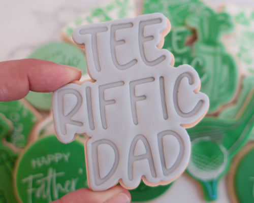 Tee Riffic Dad fondant cookie Stamp / Cutter - Made in the UK with Love  from House of Toot Sweet - Just £6.50! Shop now at House of Toot Sweet