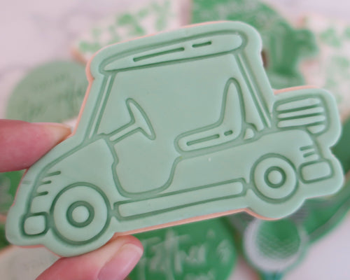 Golf Buggy Cart fondant cookie Stamp / Cutter - Made in the UK with Love  from House of Toot Sweet - Just £6.50! Shop now at House of Toot Sweet