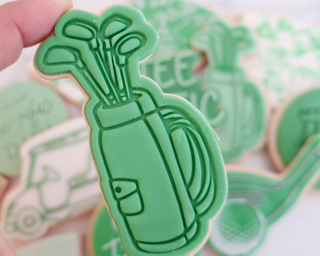Golf Club Bag fondant cookie Stamp / Cutter - Made in the UK with Love  from House of Toot Sweet - Just £5.50! Shop now at House of Toot Sweet