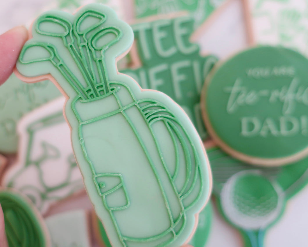 Golf Club Bag Fondant Cookie Embosser / Cutter - Made in the UK with Love  from House of Toot Sweet - Just £6.50! Shop now at House of Toot Sweet