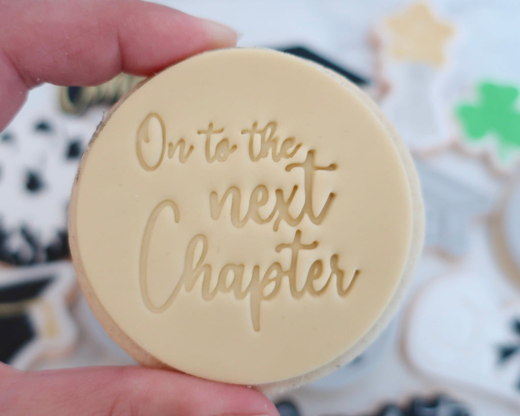 On To The Next Chapter Fondant Cookie Stamp - Made in the UK with Love  from House of Toot Sweet - Just £5.50! Shop now at House of Toot Sweet