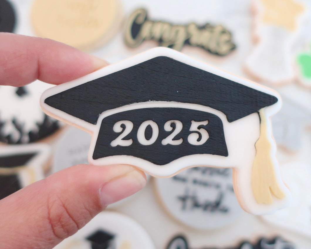 Graduation Cap 2025 - Mortar board Fondant Cookie Embosser / Cutter - Made in the UK with Love  from House of Toot Sweet - Just £6.50! Shop now at House of Toot Sweet