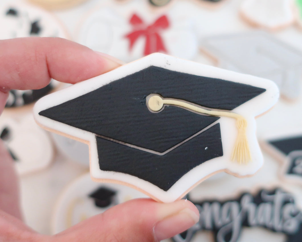 Graduation Cap - Mortar board Fondant Cookie Embosser / Cutter - Made in the UK with Love  from House of Toot Sweet - Just £6.50! Shop now at House of Toot Sweet