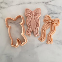 Load image into Gallery viewer, Coquette Bow - Fondant Stamp &amp; Cookie cutter
