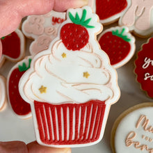 Load image into Gallery viewer, Strawberry Cupcake Fondant Embosser / Cutter

