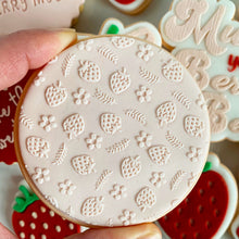 Load image into Gallery viewer, Strawberries Fondant Texture Embosser
