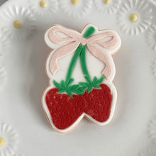 Load image into Gallery viewer, Strawberries With Bow Fondant Embosser / Cutter
