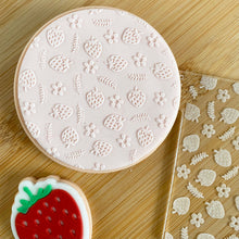 Load image into Gallery viewer, Strawberries Fondant Texture Embosser
