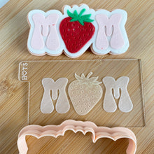 Load image into Gallery viewer, Groovy Strawberry Mum Fondant Embosser / Cutter
