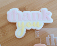 Load image into Gallery viewer, Bold Thank You Fondant Cookie Embosser / Cutter - Made in the UK with Love  from House of Toot Sweet - Just £6! Shop now at House of Toot Sweet
