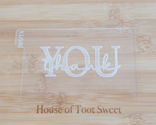 Load image into Gallery viewer, Thank You Fondant Cookie Embosser / Cutter - Made in the UK with Love  from House of Toot Sweet - Just £6.50! Shop now at House of Toot Sweet
