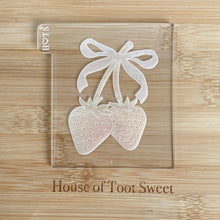 Load image into Gallery viewer, Strawberries With Bow Fondant Embosser / Cutter
