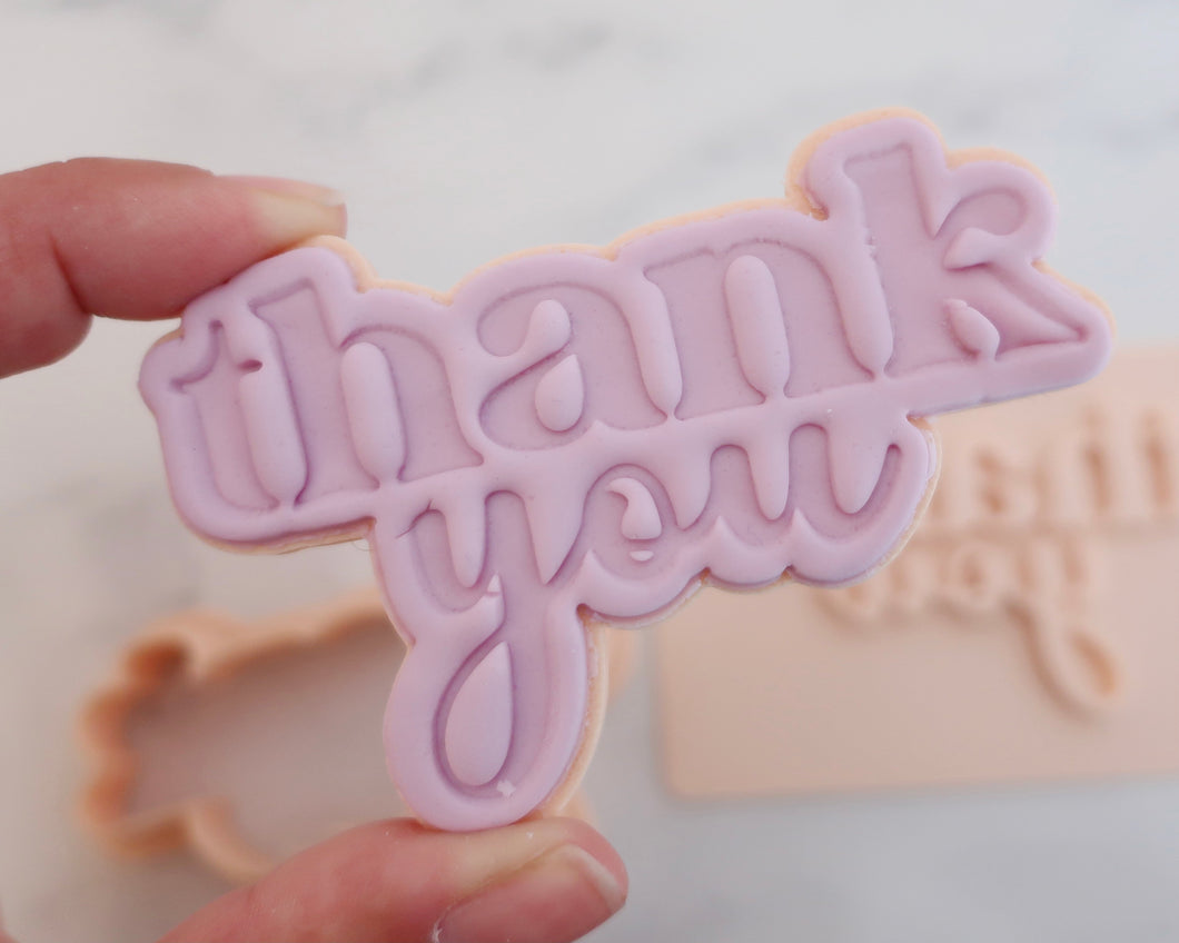 Thank You Fondant Cookie Stamp / Cutter - Made in the UK with Love  from House of Toot Sweet - Just £6.50! Shop now at House of Toot Sweet