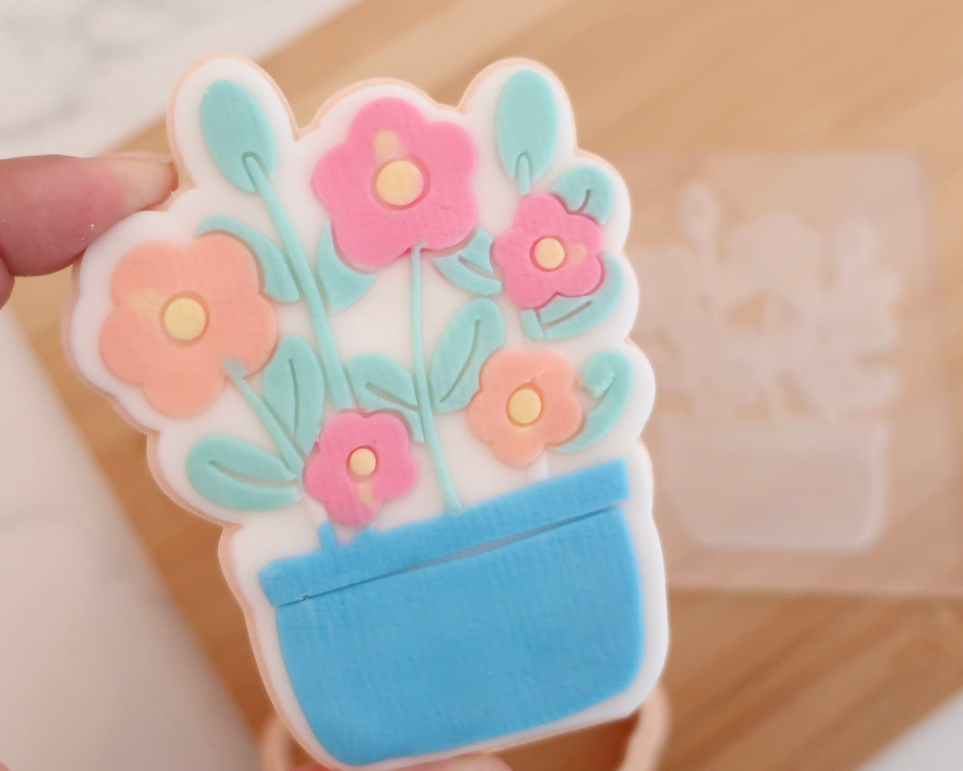 Flower Pot Fondant Cookie Embosser / Cutter - Made in the UK with Love  from House of Toot Sweet - Just £6.50! Shop now at House of Toot Sweet