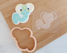 Load image into Gallery viewer, Bookworm Fondant Cookie Embosser / Cutter - Made in the UK with Love  from House of Toot Sweet - Just £6.50! Shop now at House of Toot Sweet
