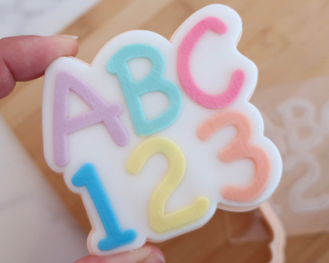 ABC 123 Fondant Cookie Embosser / Cutter - Made in the UK with Love  from House of Toot Sweet - Just £6.50! Shop now at House of Toot Sweet